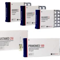 Pack 2GETMUSCLE - Ciclo de Ganancia de Masa Seca (Esteroides Inyectables Sustanon / Primobolan) Deus Medical