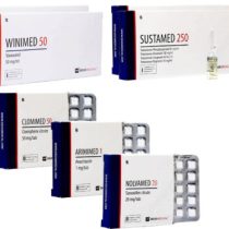 Pack 2GETMUSCLE - Ciclo de Ganancia de Masa Seca (Esteroides Inyectables Sustanon / Winstrol) Deus Medical